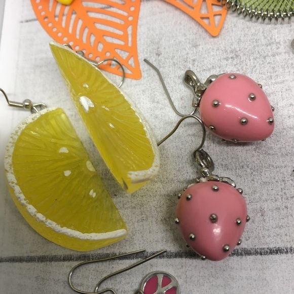 Huge bundle colorful vibrant fun funky boho earrings lot 16 whimsy pop of color. - Picture 8 of 14